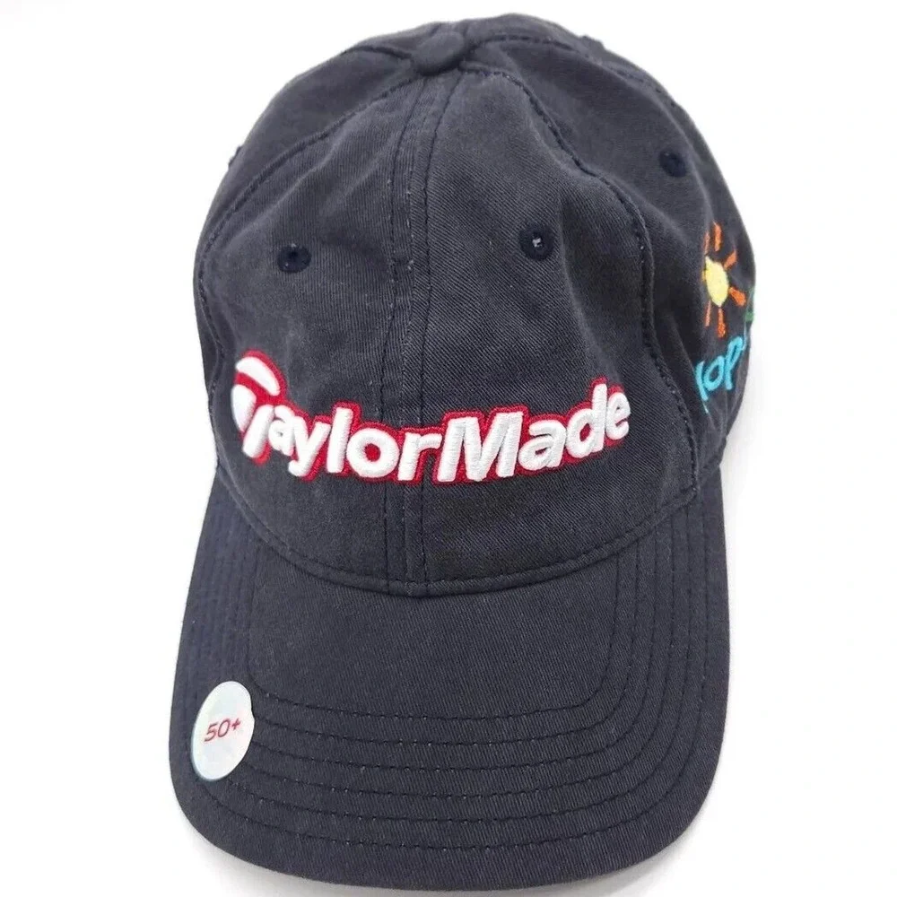 TaylorMade Golf Strapback Adjustable Blue Hat‎ Ball Cap Hope Kids Blue 50+ SPF